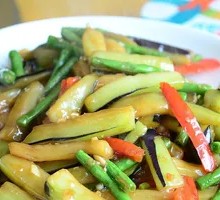 Eggplant and Green Bean Stir-Fry