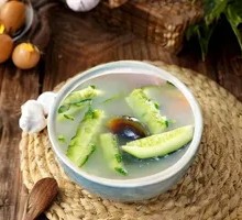 Cucumber and Century Egg Soup
