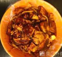 Chicken Stir-Fried with Naan and Rice Cake