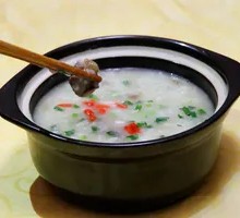 Shiitake, Yam, and Pork Rib Porridge