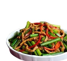 Garlic Shoots and Pork Noodles