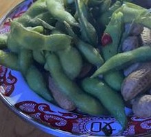 Salted Edamame and Peanuts