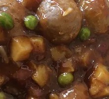 Black Pepper Meatball Rice