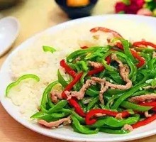 Green Pepper and Pork Strips