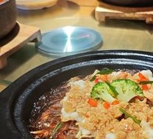 Stone Plate Steamed Shrimp