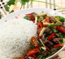 Pickled Pepper Chicken Offal Rice Bowl