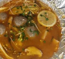 Thai Tom Yum Dumpling Noodle Soup
