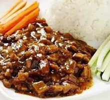 Mushroom Braised Pork Rice Bowl