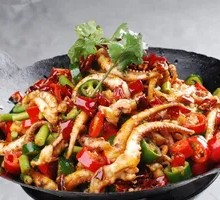 Spicy Squid in Dry Pot
