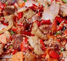 Spicy Pork Rib and Intestine Dry Pot