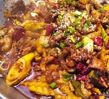 Dry Pot Beef and Pork Belly