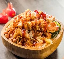 Seafood Sauce Grilled Meat Rice Bowl