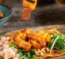 Sweet Potato Skin Wrapped Pork Belly