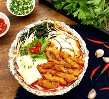 Golden Crispy Pork Noodles