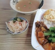 Potato and Beef Stew Rice Bowl