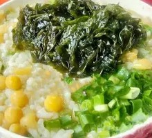 Purple Seaweed Bean Soup Rice