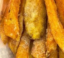 Glazed Sweet Potato with Plum Powder