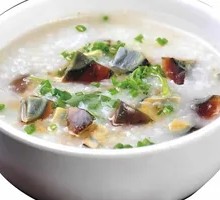 Lettuce and Pork Rice Porridge
