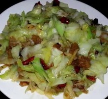 Fried Pork Crumbs with Napa Cabbage