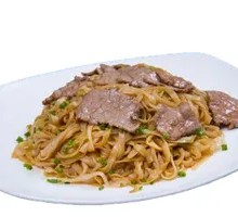 Beef Brisket Fried Rice and Fried Noodles