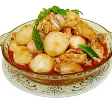 Spicy Pig Intestine and Taro Chicken