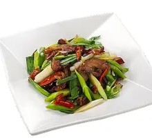 Garlic Shoots Braised with Rice