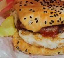 Bacon Egg Burger Chinese Style