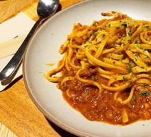 Italian Meat Sauce Tagliatelle