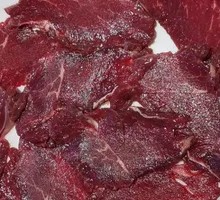 Freshly Sliced Yak Meat
