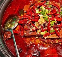 Spicy Blood Duck with Grilled Fish