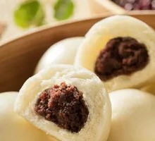 Rose Red Bean Bun