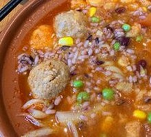 Tomato Meatball Bean Soup Rice