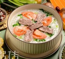 Tomato and Beef Rice Porridge