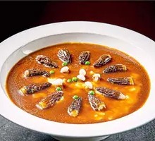 Shrimp and Milk Mousse Stuffed Morel Mushrooms