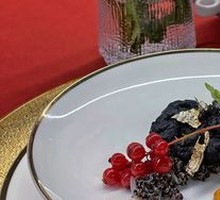 Crispy Black Gold Pork Belly with Quinoa and Lily Bulb