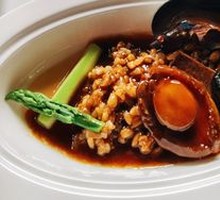 Six-Head Abalone with Kē Rice and Liver Oil