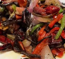 Bamboo Shoot Mushroom Stir-Fried with Preserved Pork