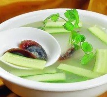 Cucumber and Century Egg Soup