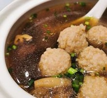 Mushroom Meatball Soup