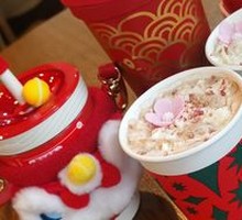 桃花满满风味抹茶拿铁