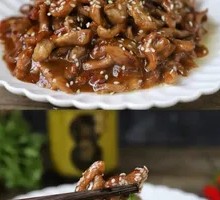 Fried Tofu Skin with Pork Strips