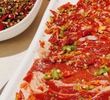 Sliced Beef with Green and Red Peppers