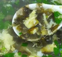 Seaweed and Shrimp Egg Drop Soup