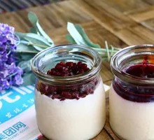 Blueberry Double-Layer Milk Custard