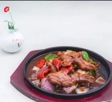 Black Pepper Steaklet on Iron Plate