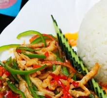 Green Pepper Shredded Pork Rice