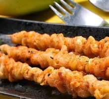 Grilled Chicken Skin Skewers