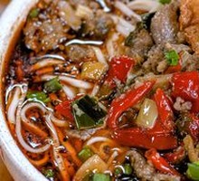 Spicy Pickled Pepper Pork Liver Noodles