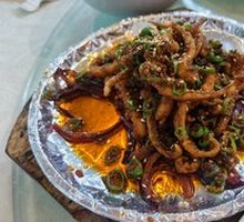 Grilled Squid on Iron Plate