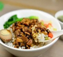 Mushroom Braised Pork Rice Bowl